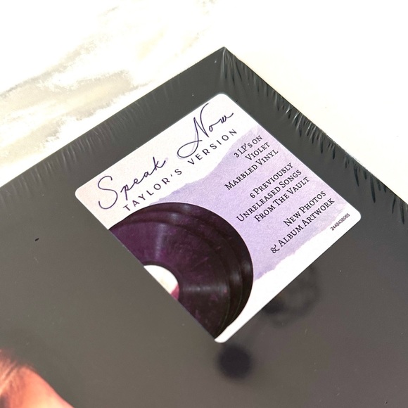 NEW SEALED Taylor Swift Speak Now 3LP Violet Marbled Vinyl - Picture 2 of 4